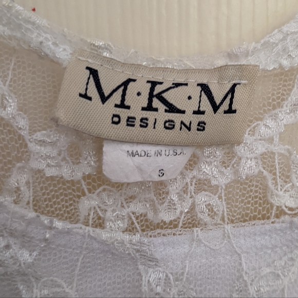 White Lace Multilayer Tank Top - Size S - Picture 4 of 6